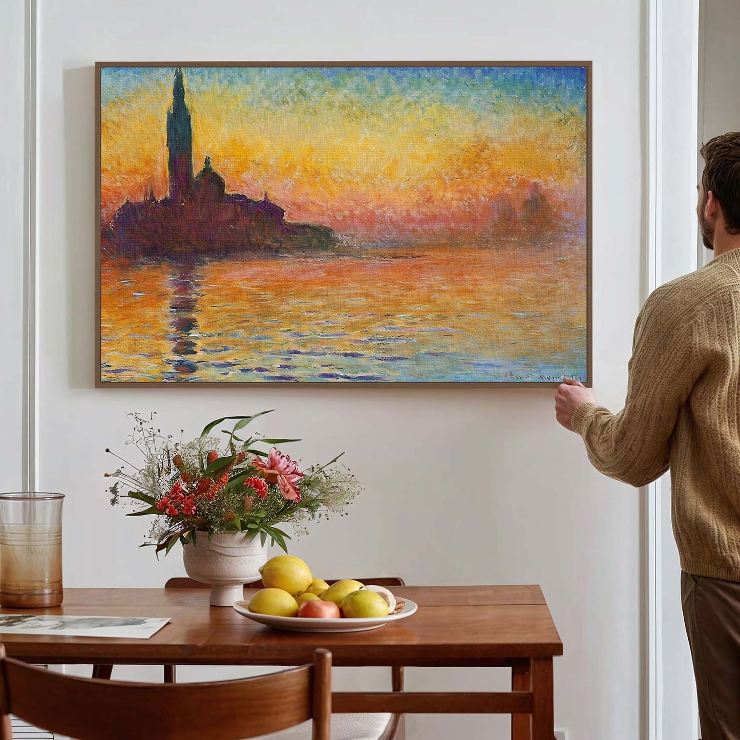 Coucher de soleil à Venise Claude Monet