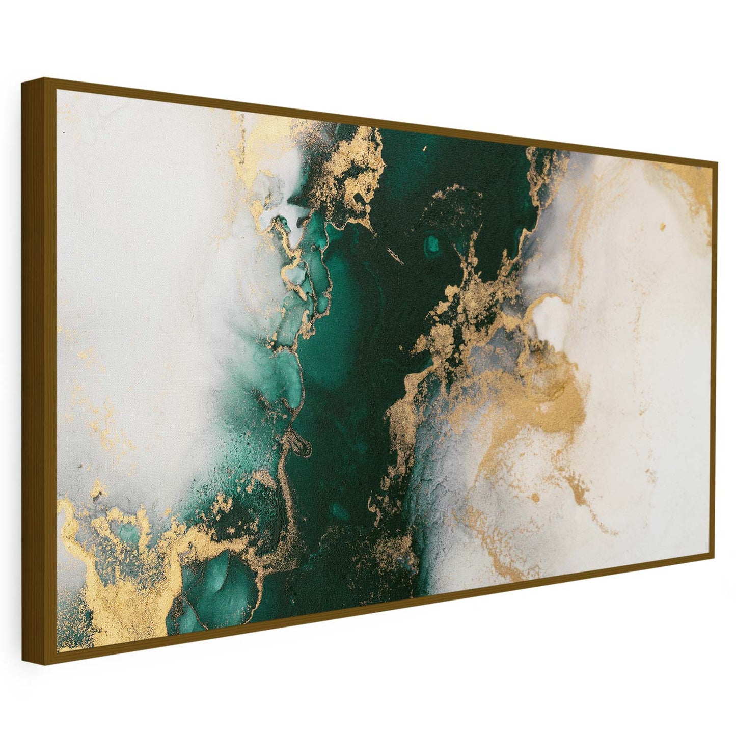 Tableau sur toile de marbre vert