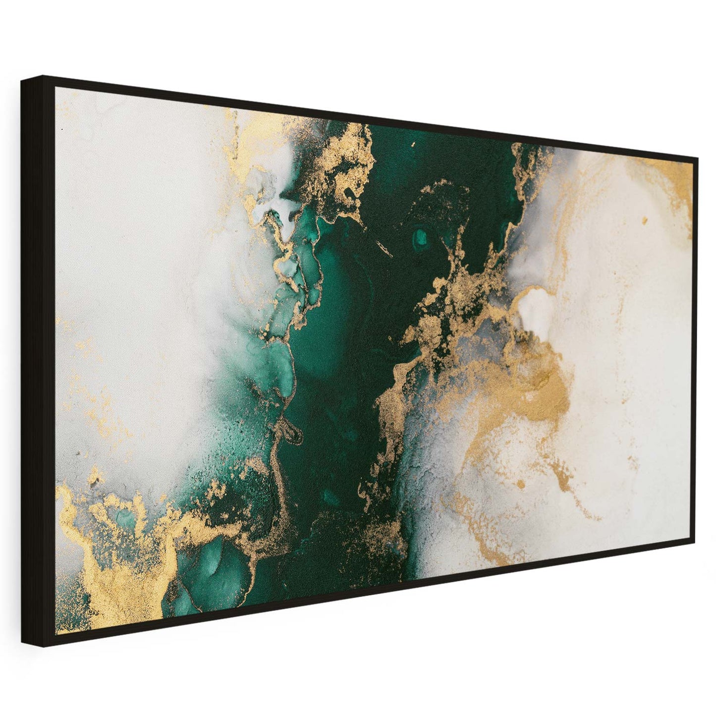 Tableau sur toile de marbre vert
