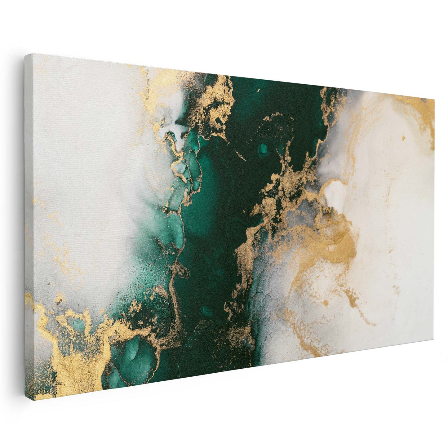 Tableau sur toile de marbre vert