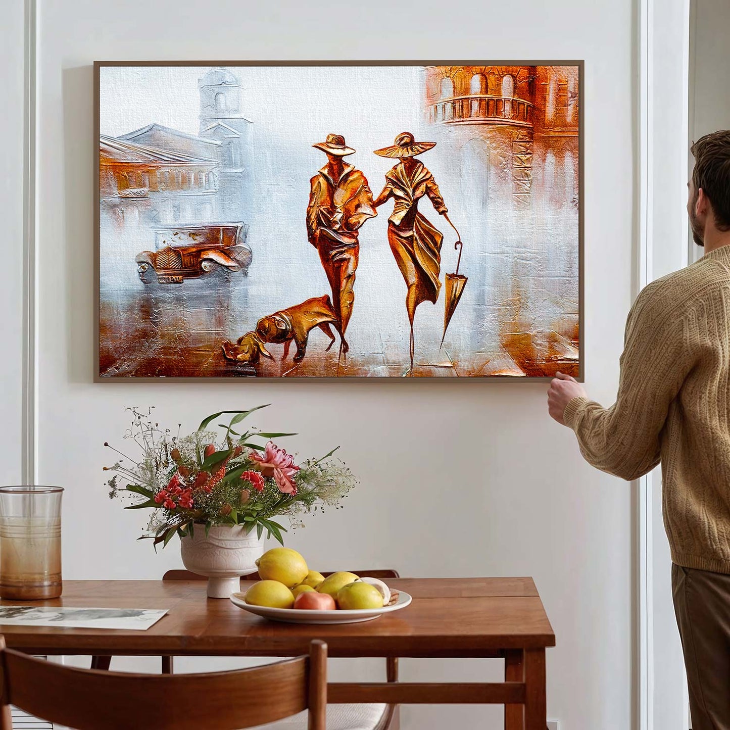 Tableau sur toile de couples en 3D